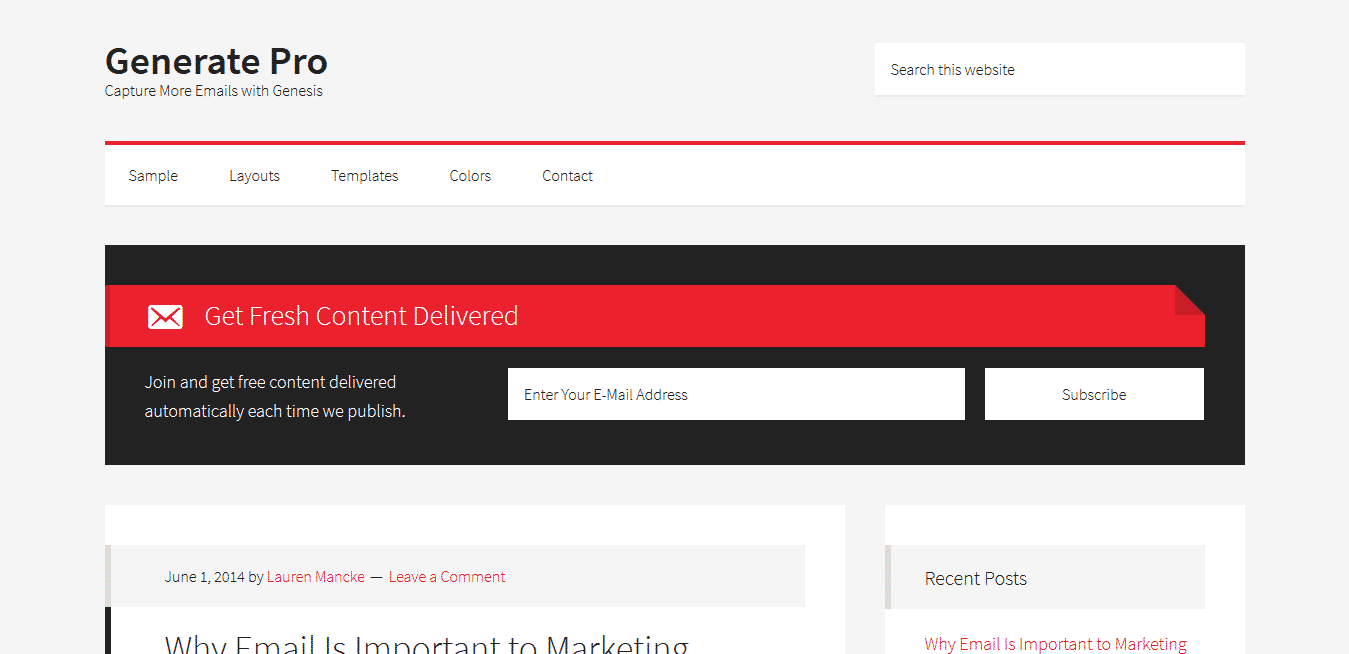Studiopress Generate Pro Wordpress GPL Theme