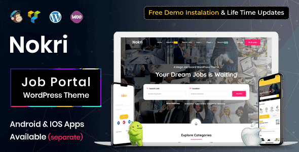 Download Nokri – Job Board WordPress Theme 1.4.4