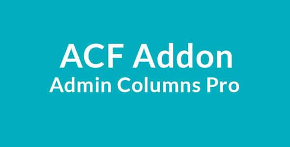 Admin Columns Pro ACF AddOn