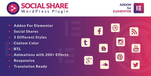Social Share for Elementor 1.0 WordPress Plugin Download
