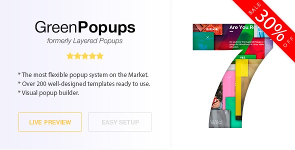 Green Popups (Layered Popups) 7.27 – Popup Plugin for WP
