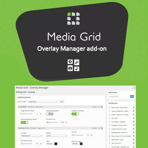 Media Grid – Overlay Manager Add-on 1.60 GPL FREE Download