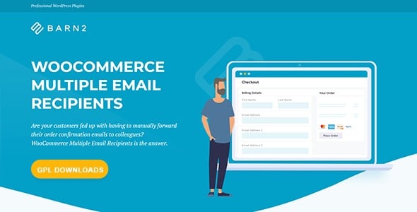 WooCommerce Multiple Email Recipients – By Barn2 Media 1.1.2 GPL Download