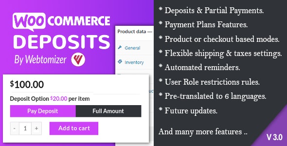 WooCommerce Deposits Partial Payments Plugin 3.2.2 GPL Download