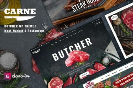 Carne 1.1 - Butcher & Meat Restaurant Theme GPL Download