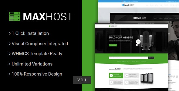 MaxHost 7.6.2 - Web Hosting, WHMCS and Corporate Business WordPress Theme