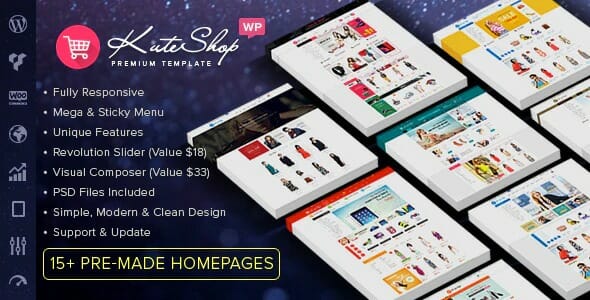 KuteShop GPL Multipurpose WooCommerce WordPress Theme (RTL Supported) 4.0.4 Download