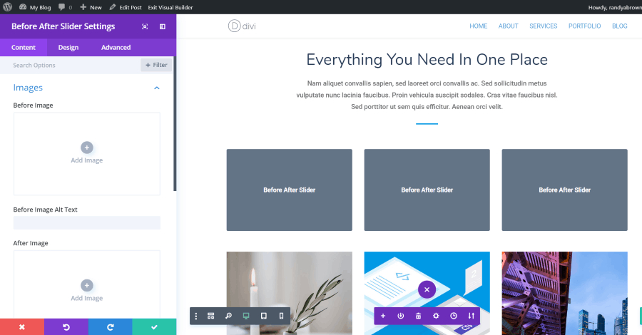 Divi Sensei Before After Slider