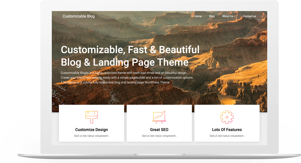 Customizable Blogily Theme